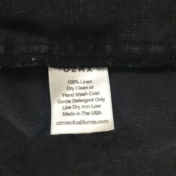 🚀SOLD ON INSTA🚀 Ozma Of California Black Linen Jacket/Robe -MED- Deiji Studios - Picture 8 of 11